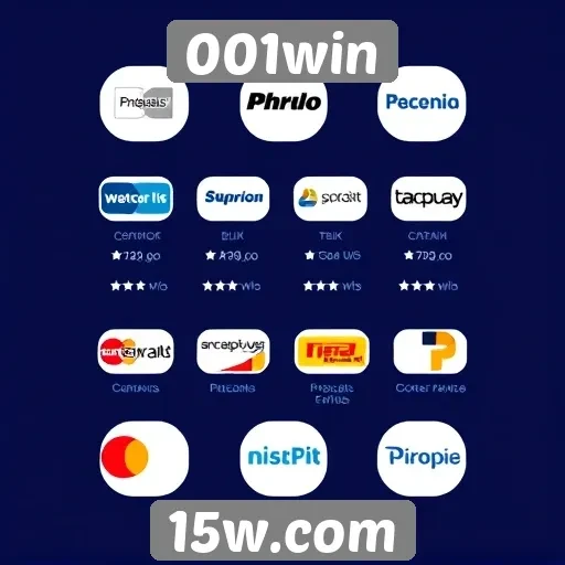 Métodos de pagamento no site 001win